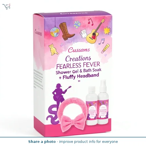Cussons Creations Fearless Fever Shower Gel & Bath Soak + Fluffy Headband