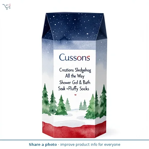 Cussons Creations Sledgehog All the Way Shower Gel & Bath Soak +Fluffy Socks