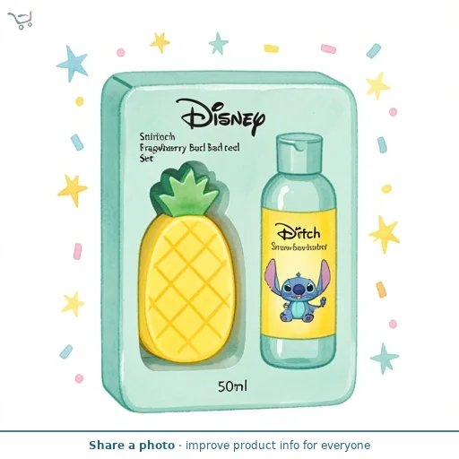 Disney Stitch Strawberry Fragranced Bath Set 50ml