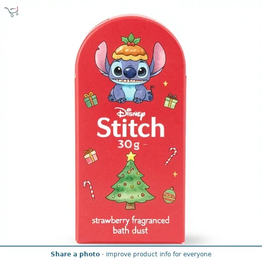 Disney Stitch Strawberry Fragranced Bath Dust 30g
