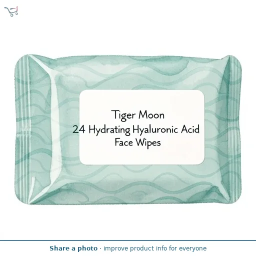 Tiger Moon 24 Hydrating Hyaluronic Acid Face Wipes