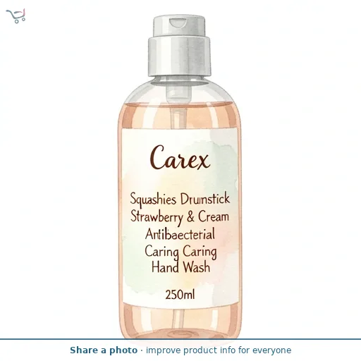 Carex Squashies Drumstick Strawberry & Cream Antibacterial Caring Hand Wash 250ml