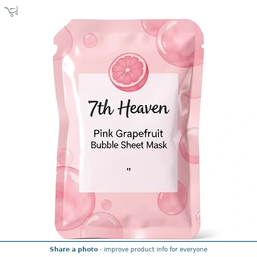 7th Heaven Pink Grapefruit Bubble Sheet Mask