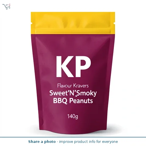 KP Flavour Kravers Sweet'N'Smoky BBQ Peanuts 140g