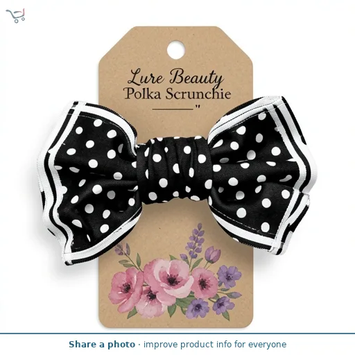 Lure Beauty Polka Scrunchie