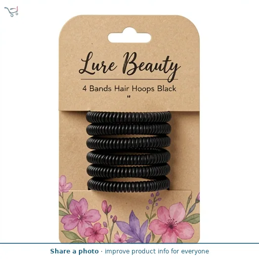 Lure Beauty 4 Bands Hair Hoops Black