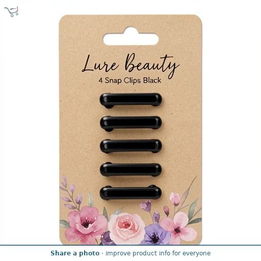 Lure Beauty 4 Snap Clips Black