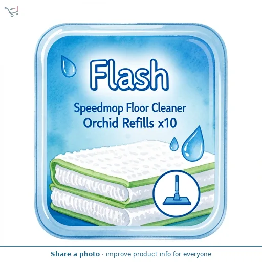 Flash Wild Orchid Speedmop Wet Cloth Refills   10 Pack