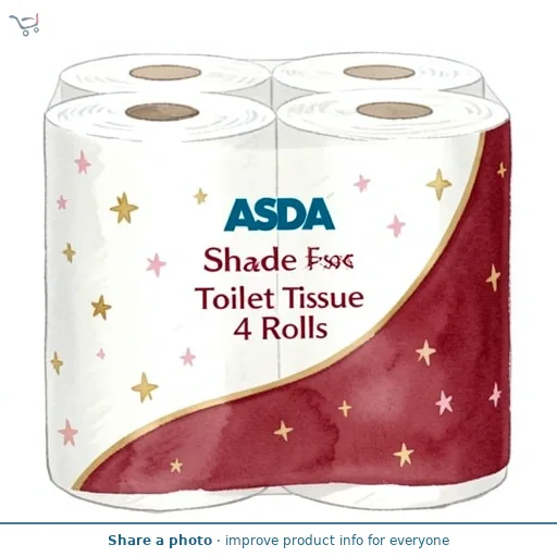 ASDA Shades Festive Toilet Tissue 4 Rolls