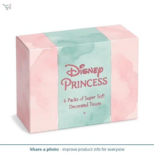 Disney Princess 6 Packs of Super Soft and Gentle Decorated Tissues
