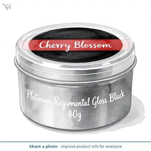 Cherry Blossom Regimental Gloss Black Shoe Polish 40G