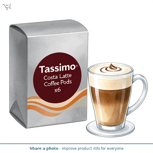 Tassimo Costa Latte Coffee Pods x6