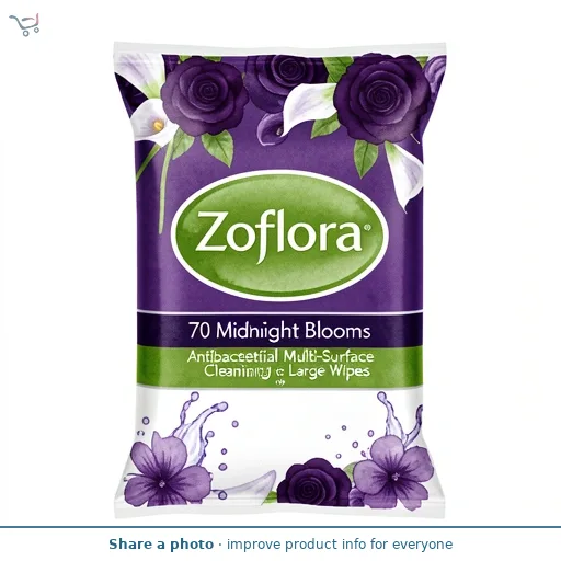 Zoflora 70 Midnight Blooms Antibacterial Multi-Surface Cleaning Large Wipes
