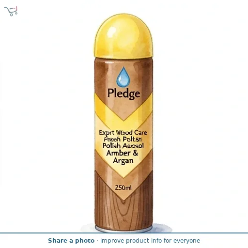 Pledge Expert Wood Care Polish Aerosol Amber & Argan 250ml