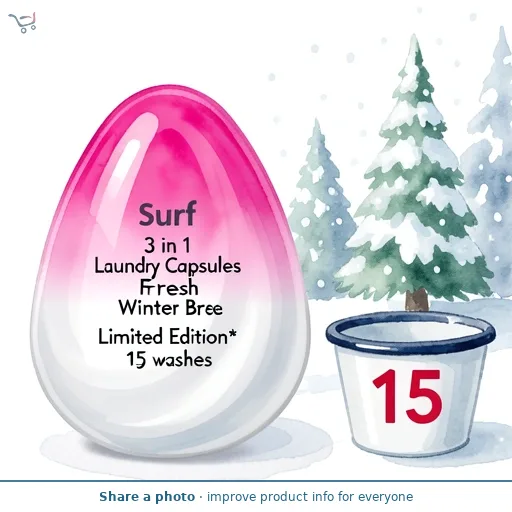 Surf 3 in 1 Laundry Capsules Fresh Winter Breeze Limited Edition* 15 washes