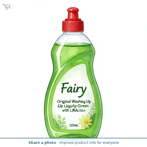 Fairy Original Washing Up Liquid Green with LiftAction 320 ML