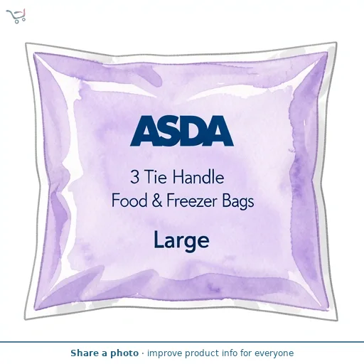 ASDA 30 Tie Handle Food & Freezer Bags Large
