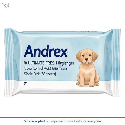 Andrex ® ULTIMATE FRESH Hygiene Wipes Odour Control Moist Toilet Tissue Single Pack (36 sheets)