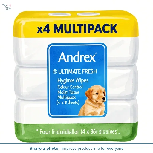 Andrex Ultimate Fresh Flushable Odour Control Moist Toilet Tissue Wipes Quad Pack 4x36
