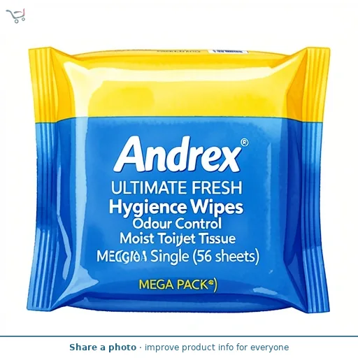 Andrex ® ULTIMATE FRESH Hygiene Wipes Odour Control Moist Toilet Tissue MEGA PACK Single (56 sheets)