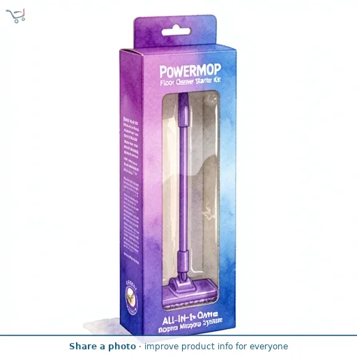 Flash Powermop Floor Cleaner Starter Kit, All-In-One Mopping System