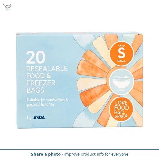 ASDA 20 Small Resealable Food & Freezer Bags