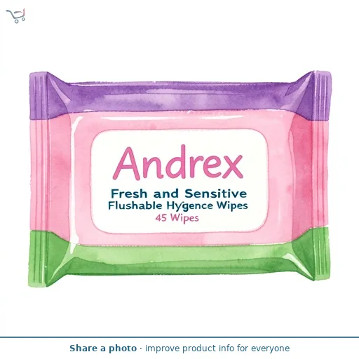Andrex Fresh and Sensitive Flushable Hygiene Wipes 45 Wipes