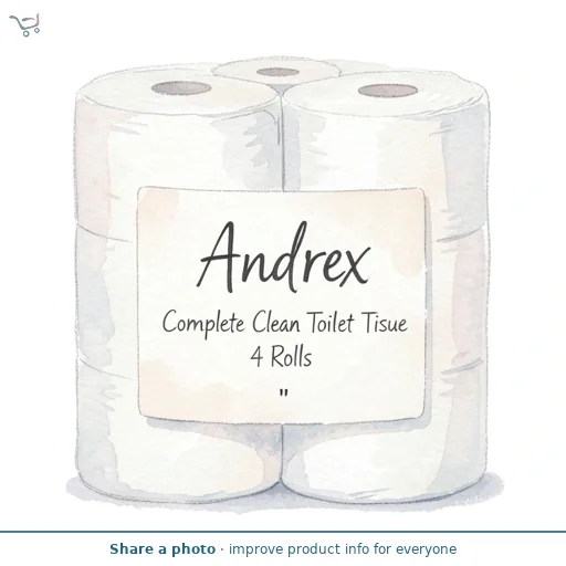 Andrex Complete Clean Toilet Tissue 4 Rolls