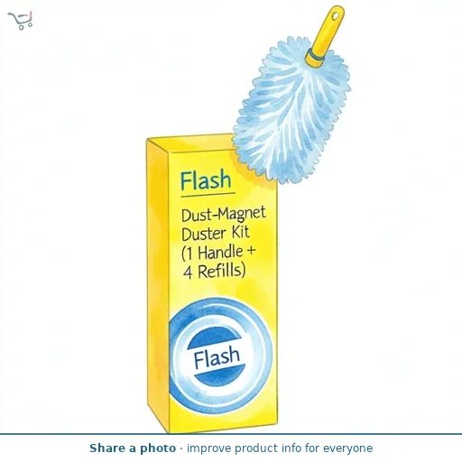 Flash Dust-Magnet Duster Kit (1 Handle + 4 Refills)