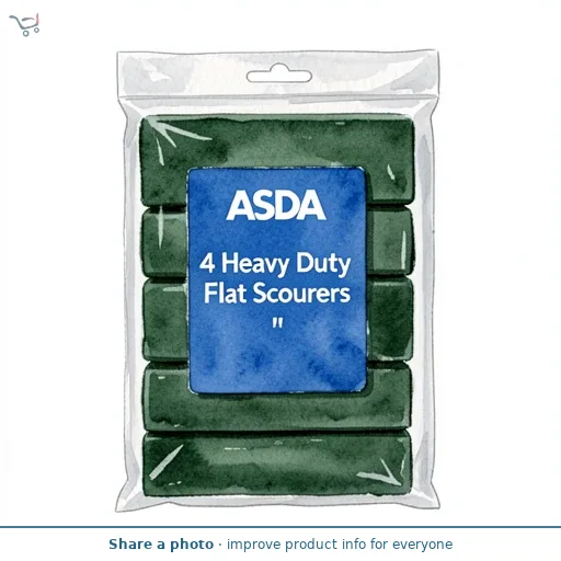 ASDA 4 Heavy Duty Flat Scourers