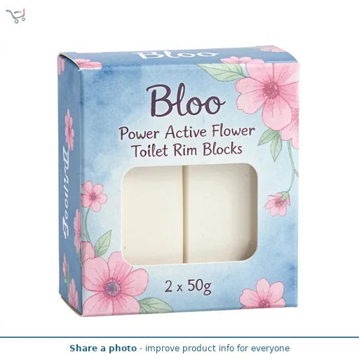 Bloo Power Active Flower Toilet Rim Blocks 2 x 50g