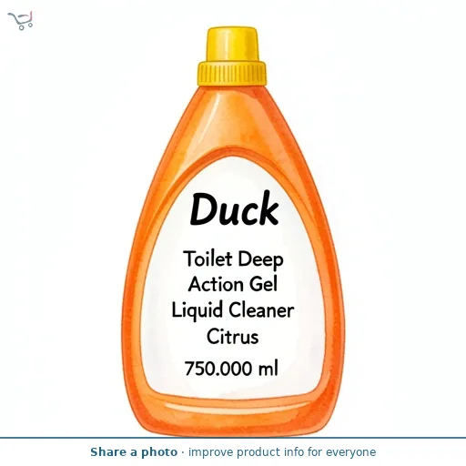 Duck Deep Action Toilet Cleaner Liquid Citrus Splash 750ml