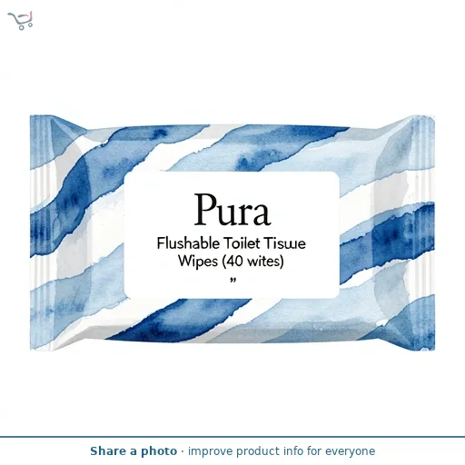 Pura Flushable Toilet Tissue Wipes (40 wipes)