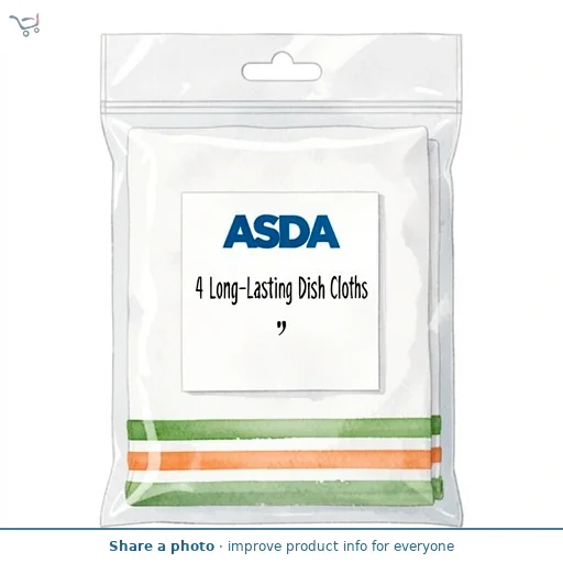 ASDA 4 Long-Lasting Dish Cloths