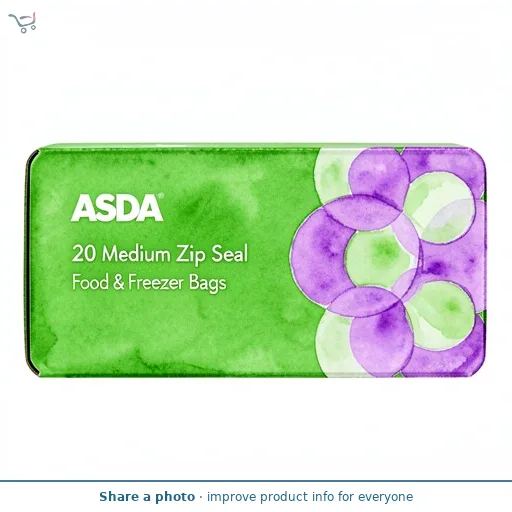 ASDA 20 Medium Zip Seal Food & Freezer Bags