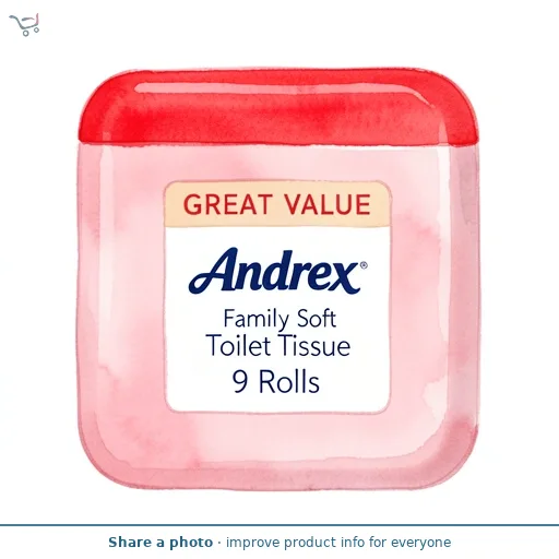 Andrex Family Soft Toilet Tissue 9 Rolls