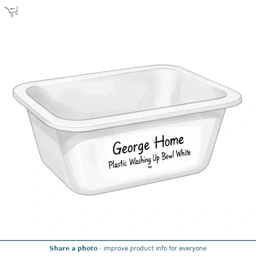 George Home Plastic Washing Up Bowl White