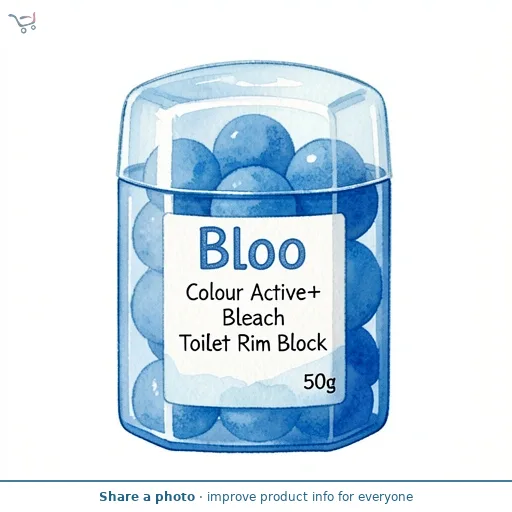 Bloo Colour Active+ Bleach Toilet Rim Block 50g