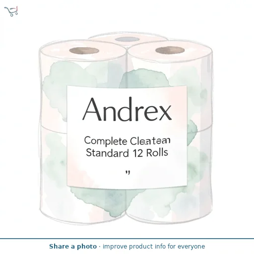 Andrex Complete Clean Toilet Tissue Standard 12 Rolls