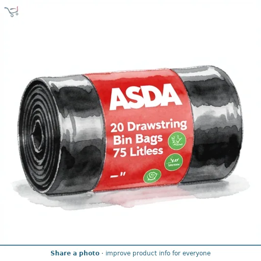 ASDA 20 Drawstring Bin Bags 75 Litres