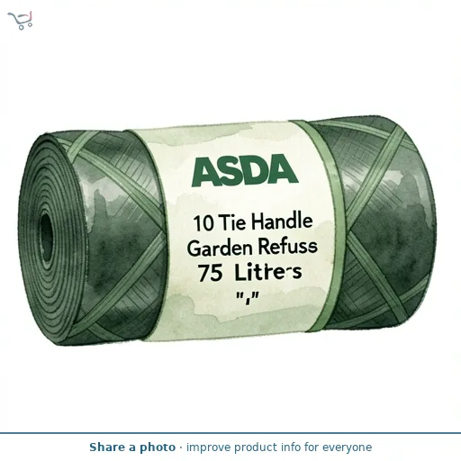 ASDA 10 Tie Handle Garden Refuse Sacks 75 Litres