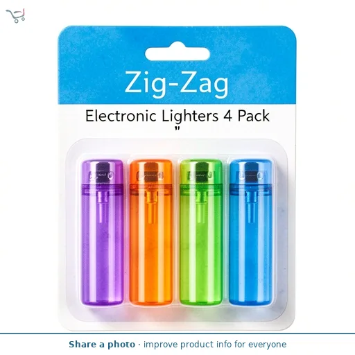 Zig-Zag Electronic Lighters 4 Pack