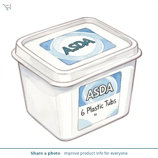 ASDA 6 Plastic Tubs