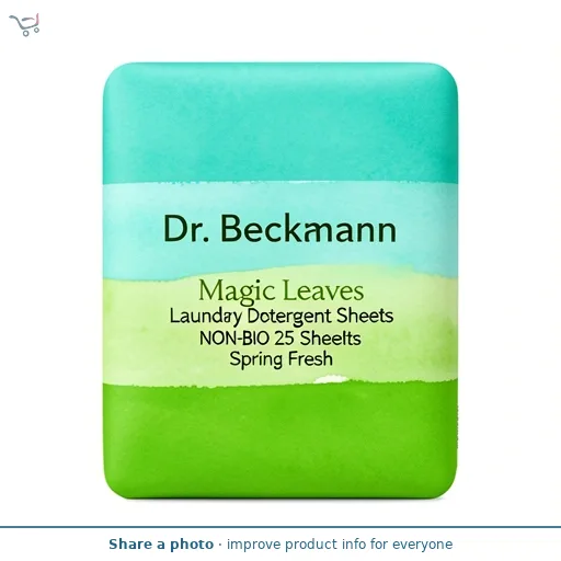 Dr. Beckmann Magic Leaves Laundry Detergent Sheets NON-BIO 25 Sheets Spring Fresh