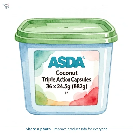 ASDA Coconut Triple Action Capsules 36 x 24.5g (882g)