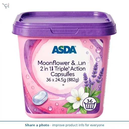 ASDA Moonflower & Lavender 2 in 1 Triple Action Capsules 36 x 24.5g (882g)