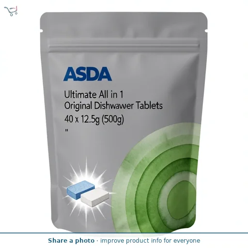ASDA Ultimate All in 1 Original Dishwasher Tablets 40 x 12.5g (500g)