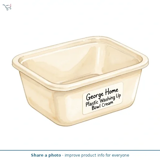 George Home Plastic Washing Up Bowl Cream