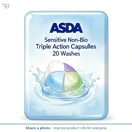 ASDA Sensitive Non-Bio Triple Action Capsules 20 Washes