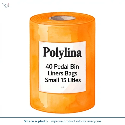 Polylina 40 Pedal Bin Liners Bags Small 15 Litres